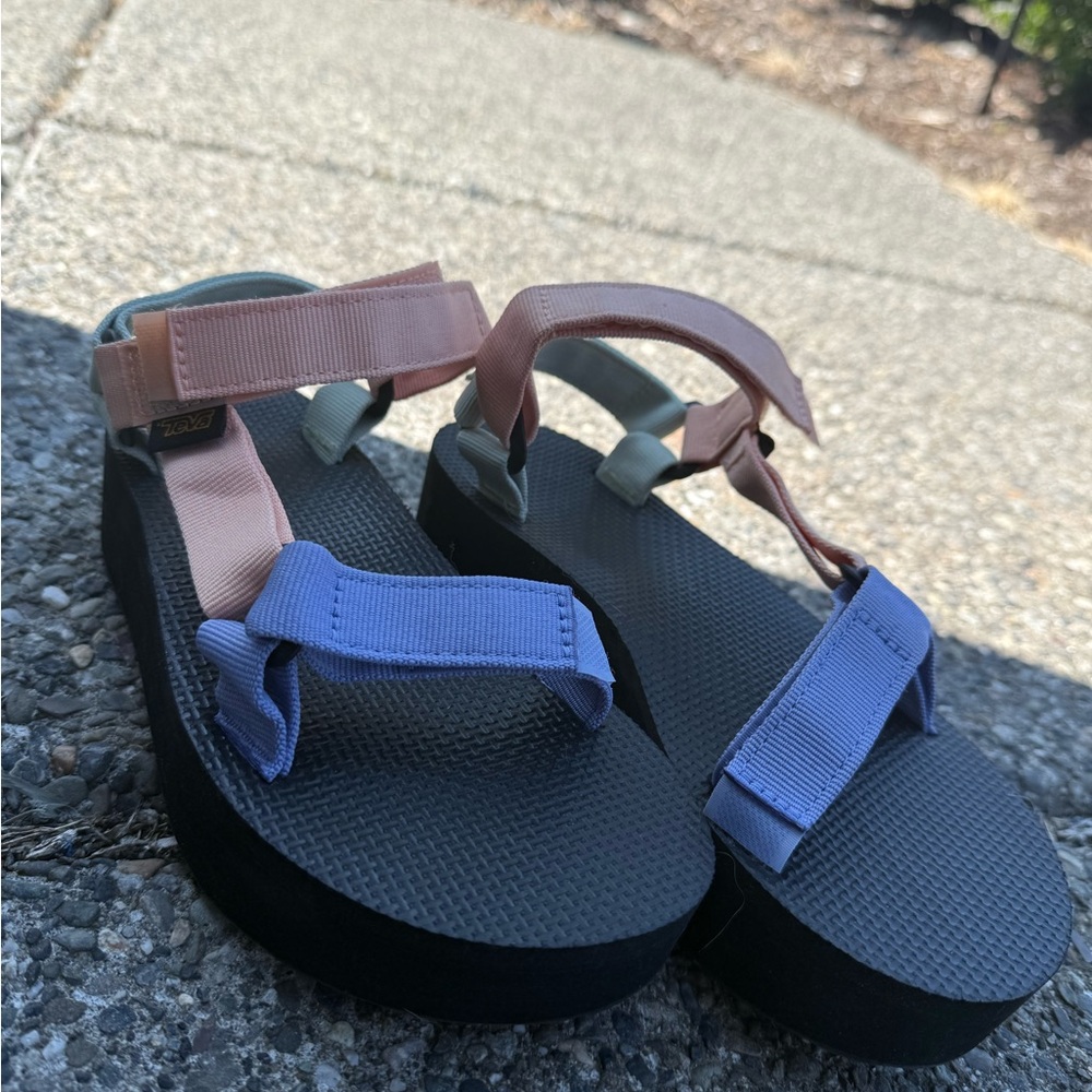 Teva Women's Sandals in Black, Pink, and Blue